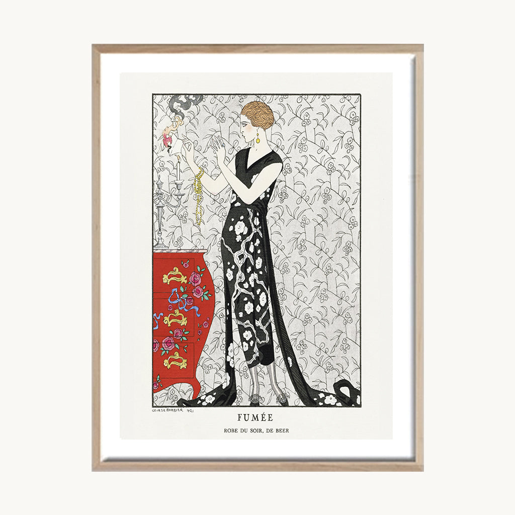 Cuadro Vintage lámina antigua mujer elegante