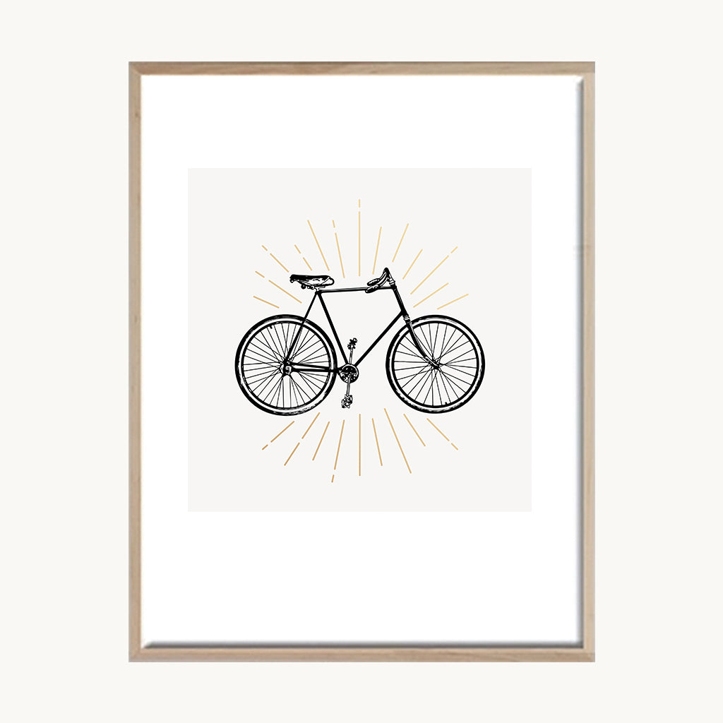 Cuadro Vintage ilustración bicicleta clasica