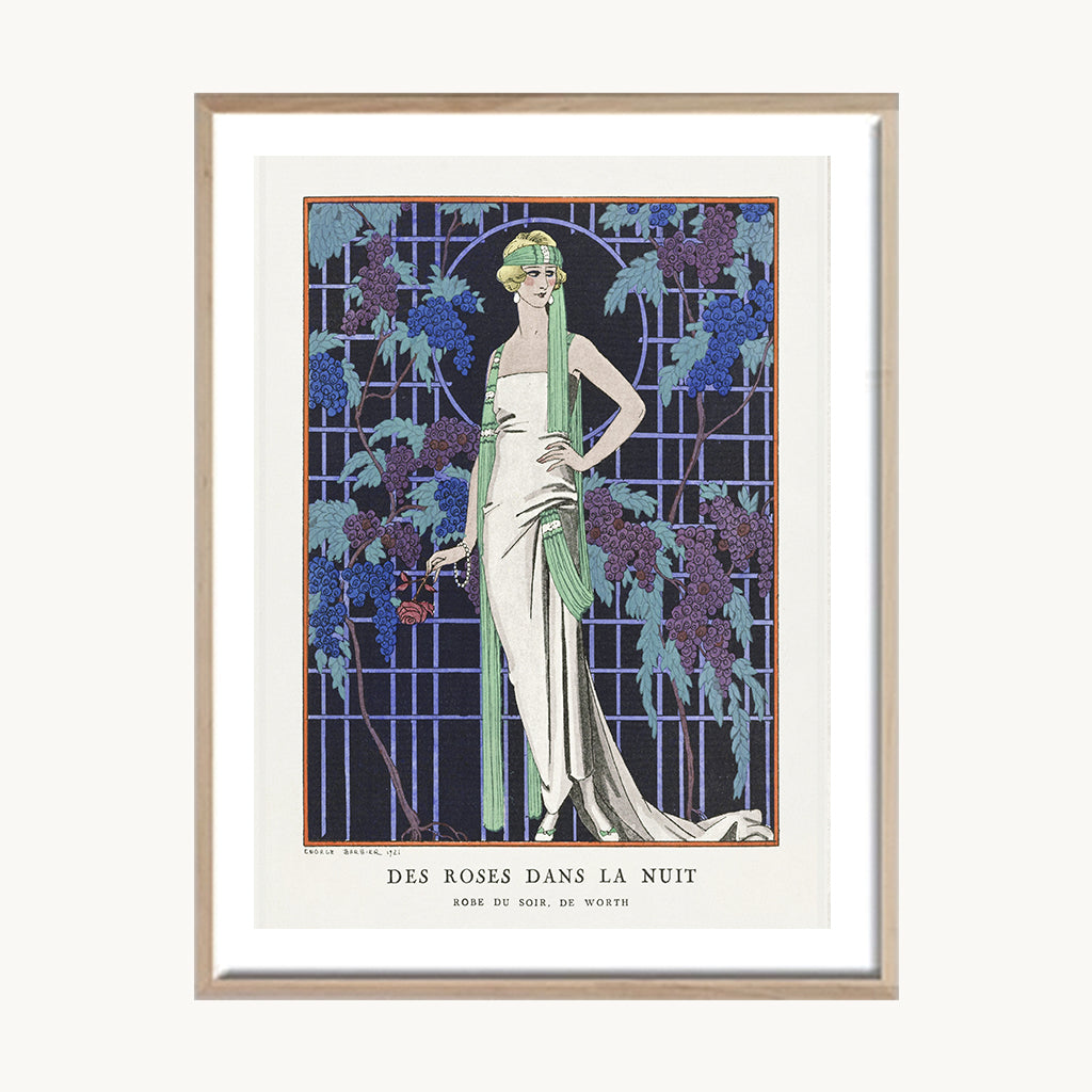 Cuadro Vintage ilustración figura mujer vestuario retro 3