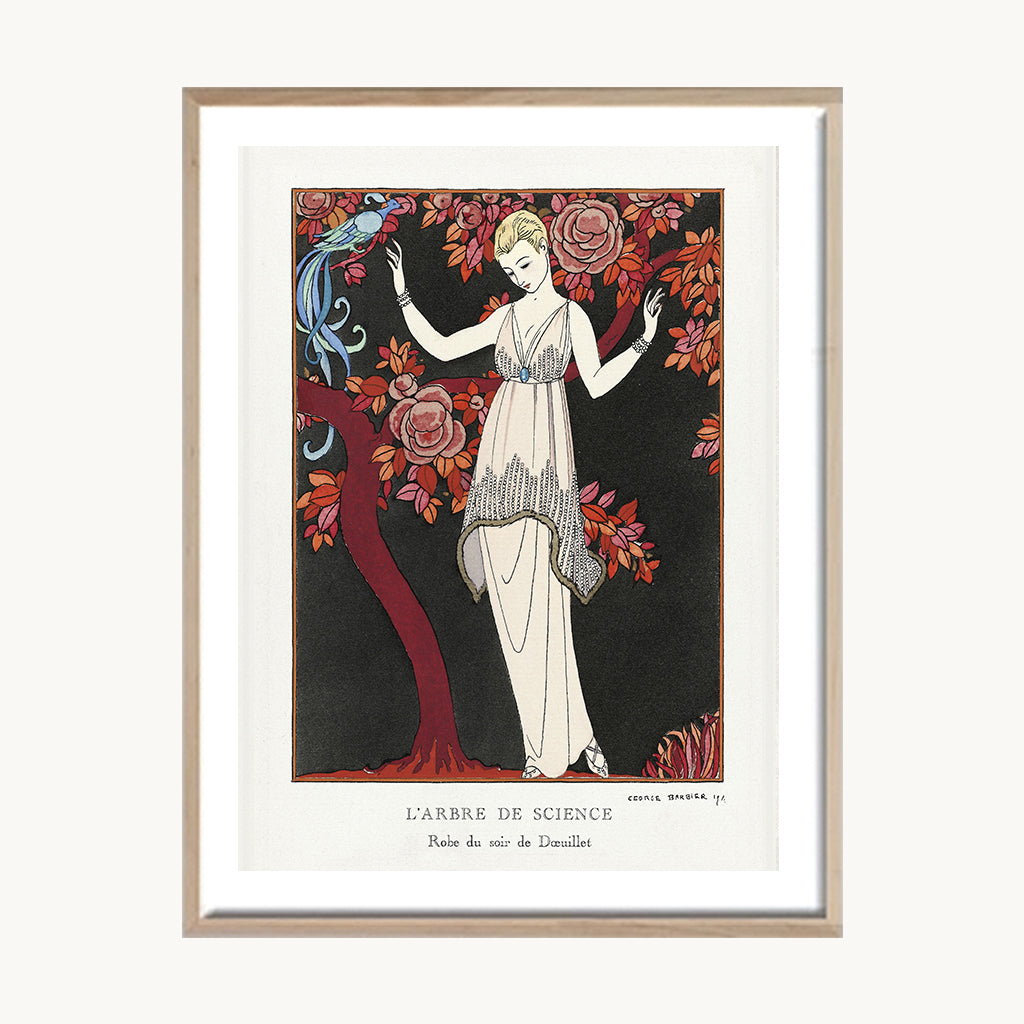 Cuadro Vintage ilustración figura mujer vestuario retro 4