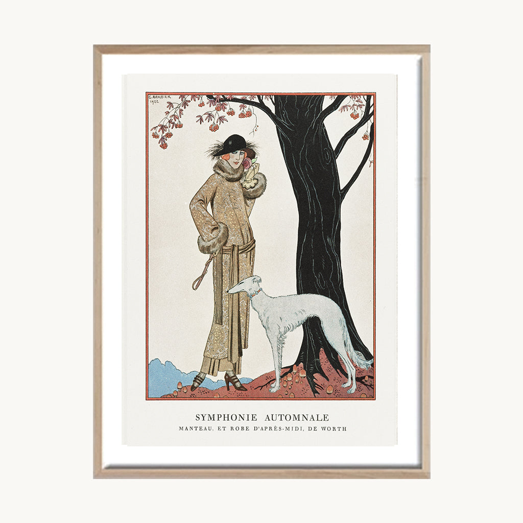 Cuadro Vintage ilustración figura mujer vestuario retro 6