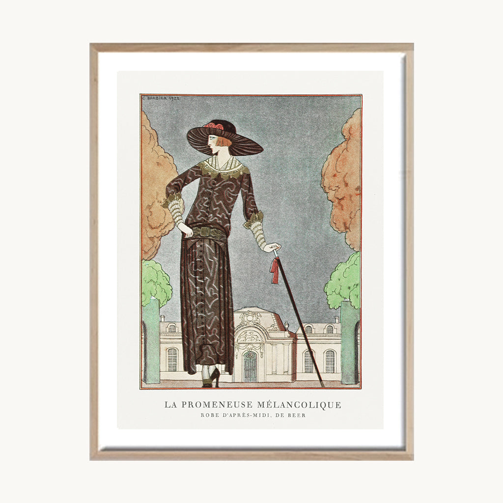 Cuadro Vintage ilustración figura mujer vestuario retro 7