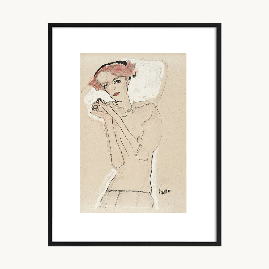 Cuadro Vintage ilustración mujer epoca antigua 1