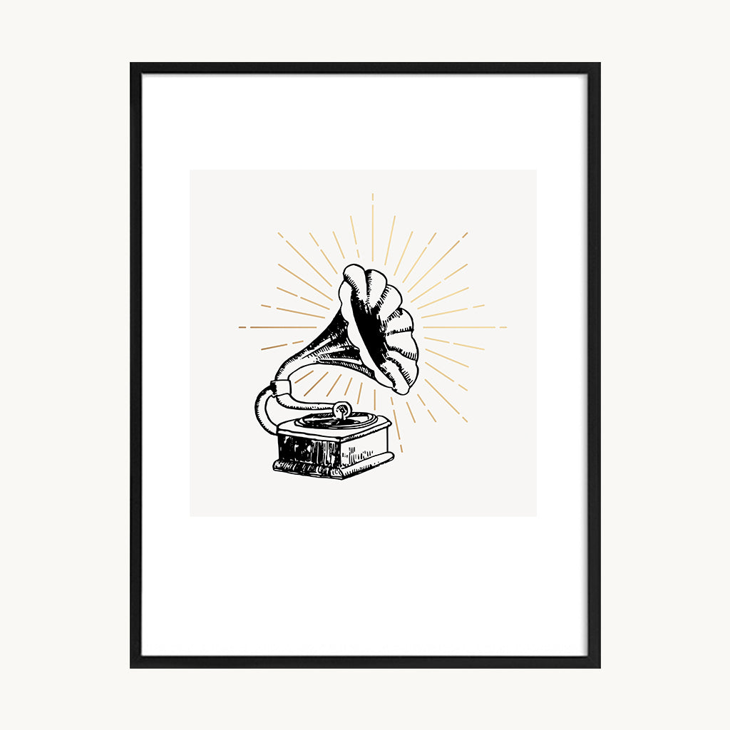 Cuadro Vintage ilustración objeto clásico