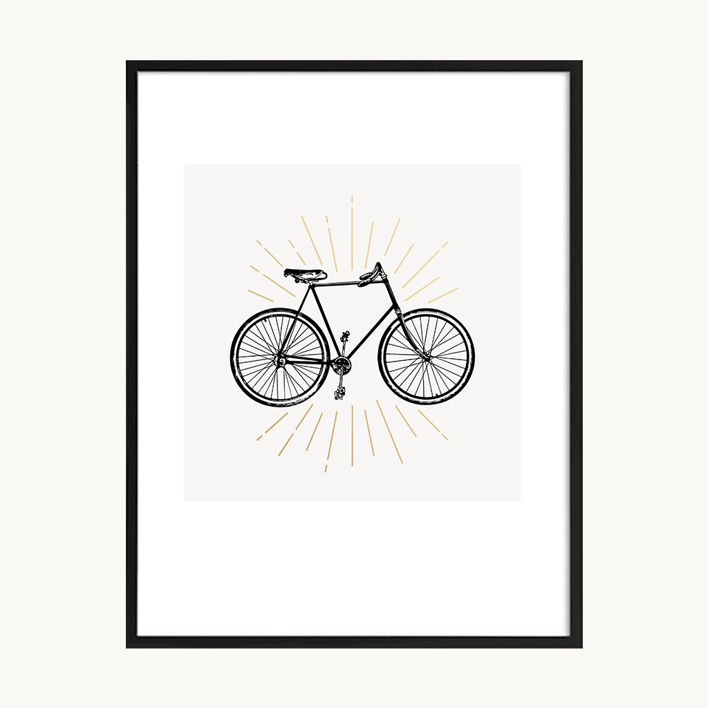 Cuadro Vintage ilustración bicicleta clasica