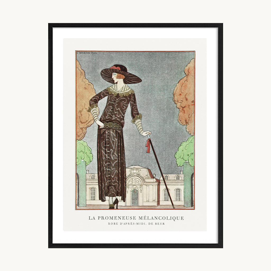 Cuadro Vintage ilustración figura mujer vestuario retro 7