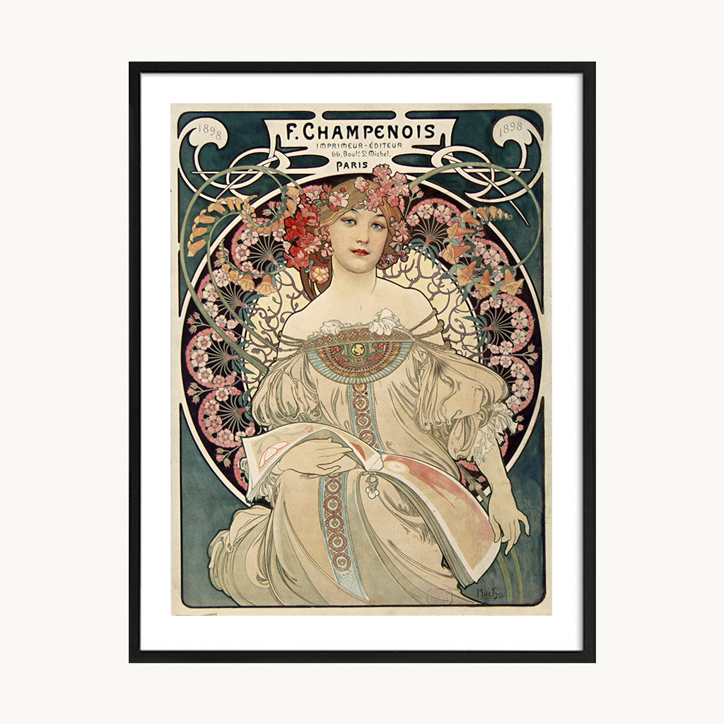 Cuadro Vintage Mujer art nouveau clásico 03