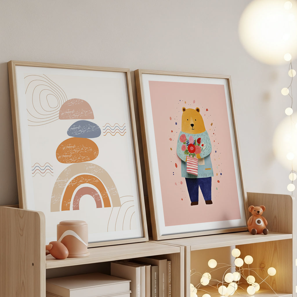 Cuadro Infantil  Arcoíris Sueños Pastel