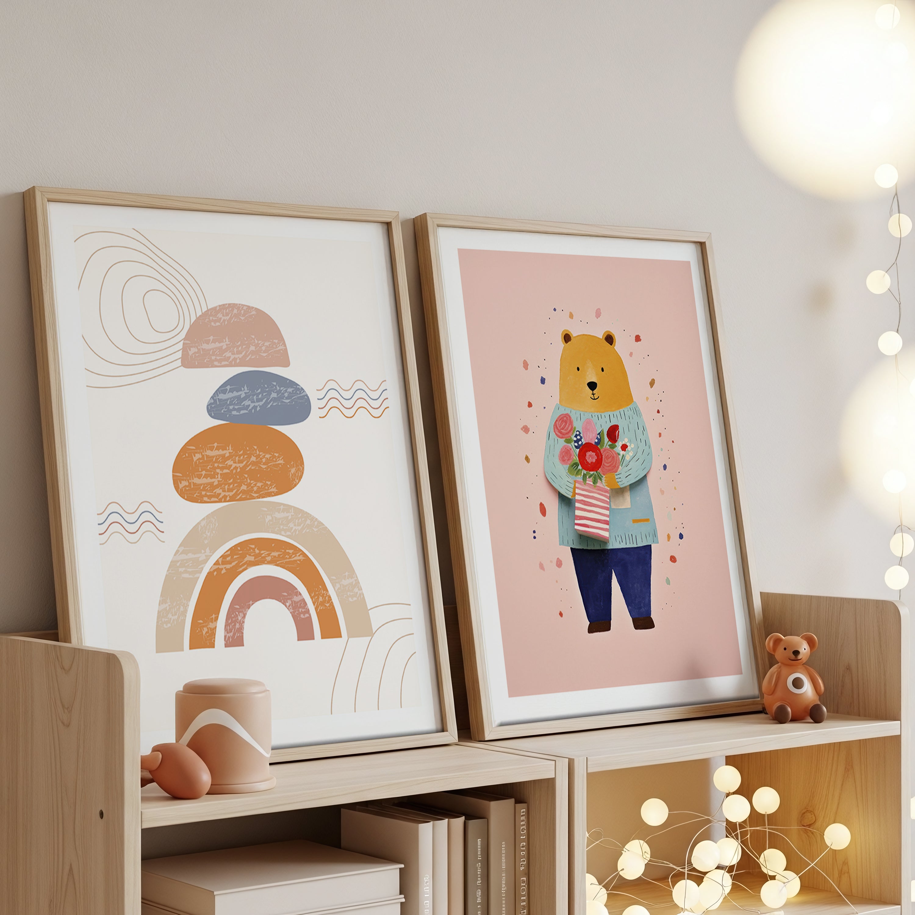 Cuadro Infantil  Arcoíris Sueños Pastel