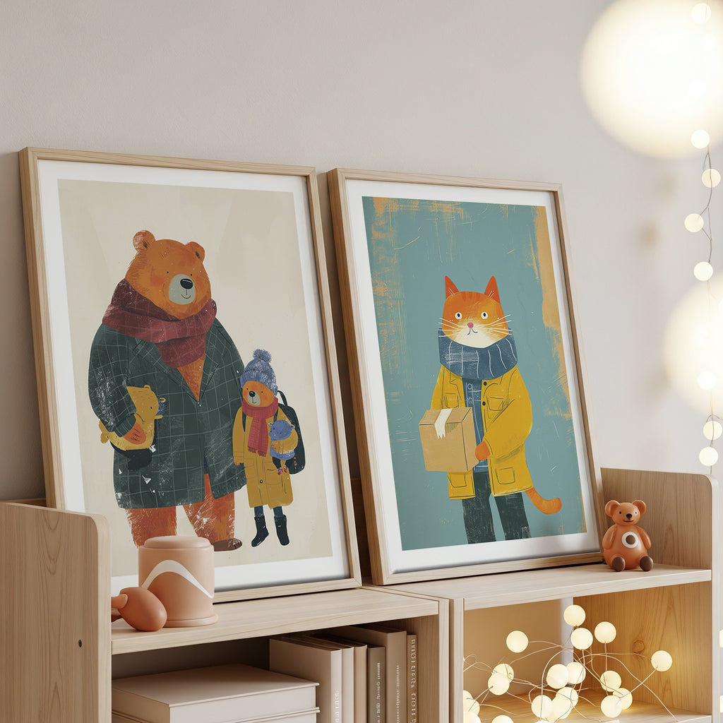 Cuadro Infantil Felino Amistoso