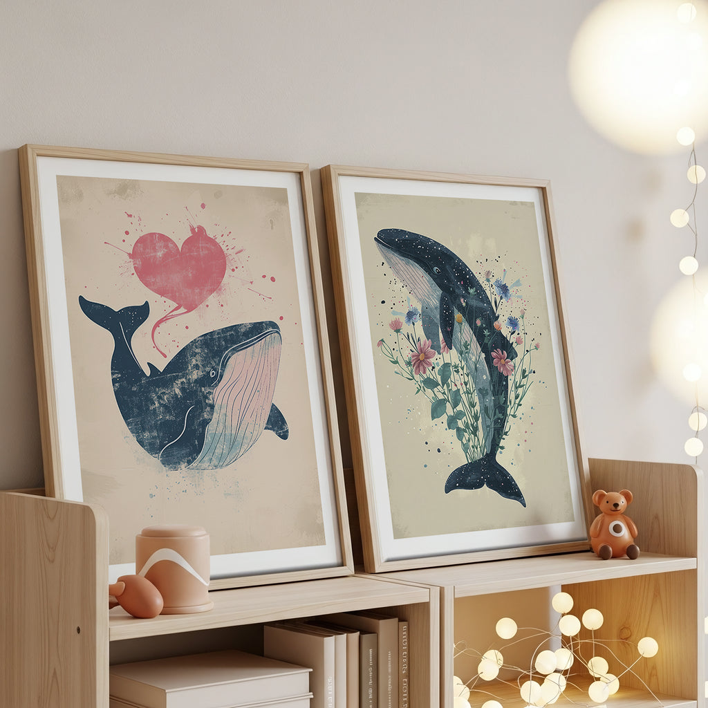 Cuadro Infantil Ballena Amor