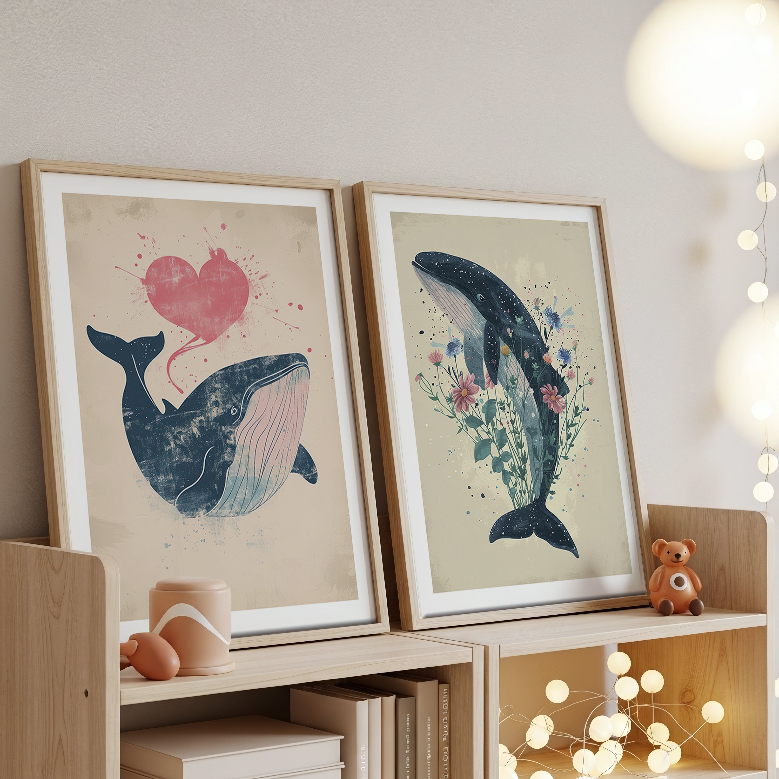 Cuadro Infantil Ballena Amor