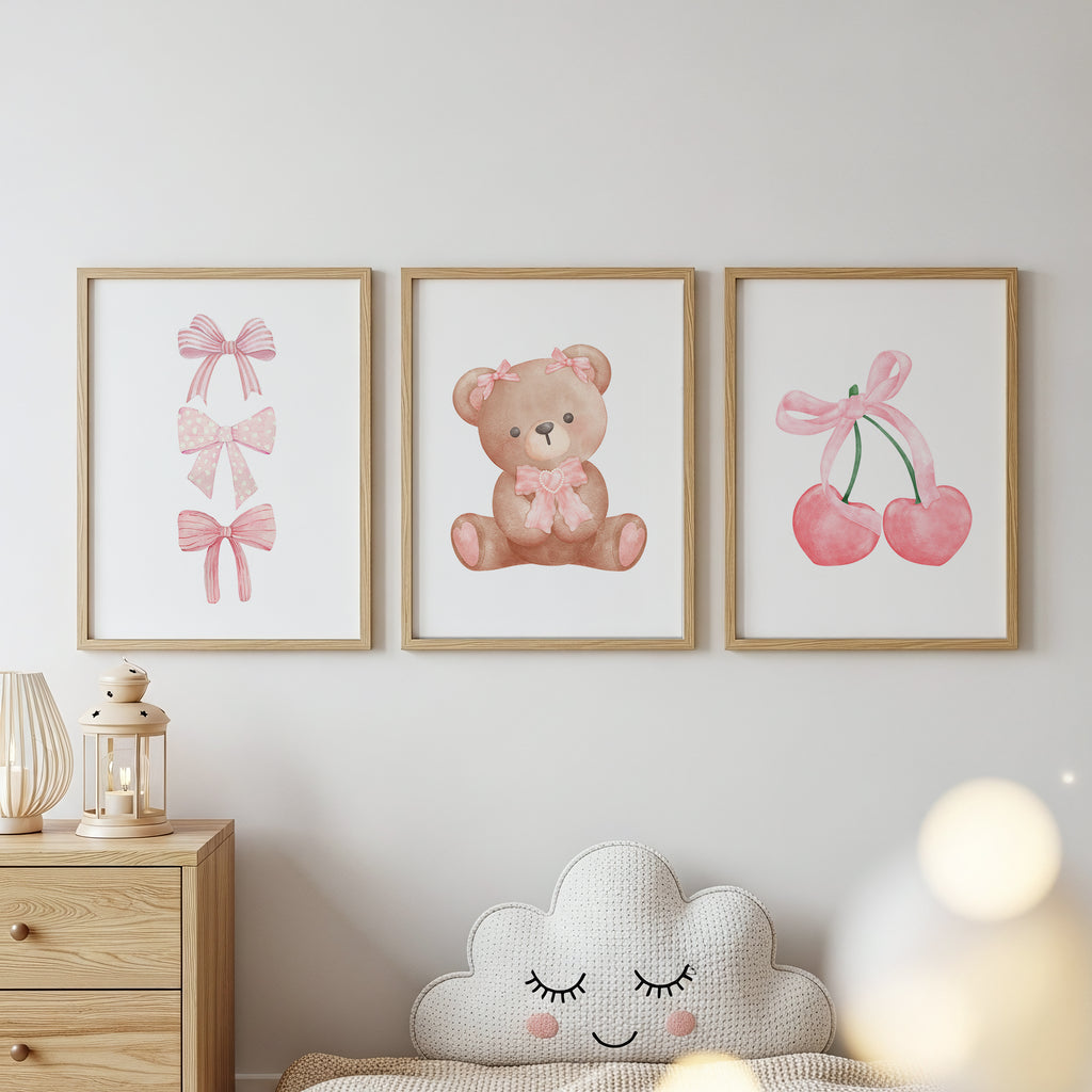 Cuadro Infantil Cerezas Rosadas