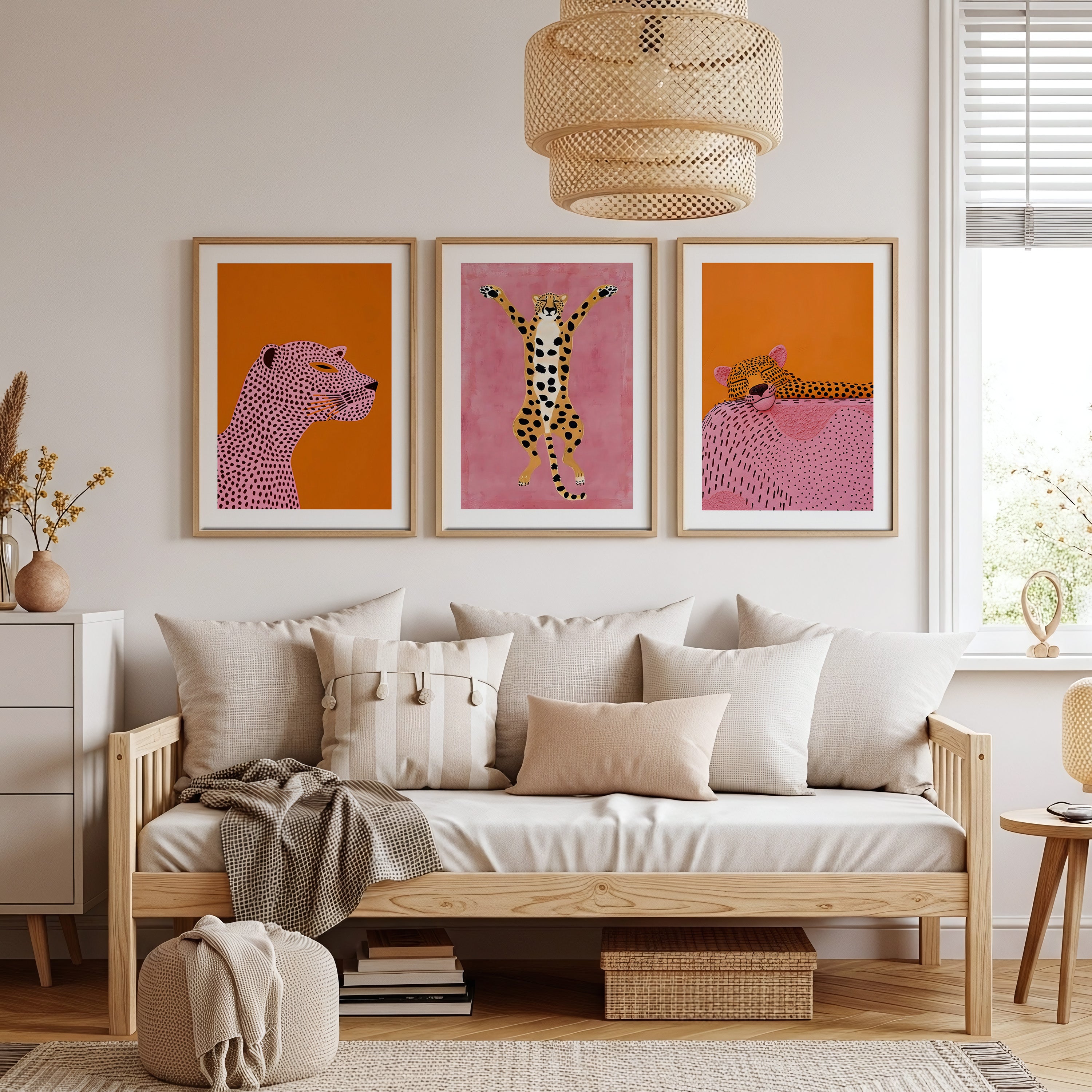 Cuadro Infantil Leopardo Naranja